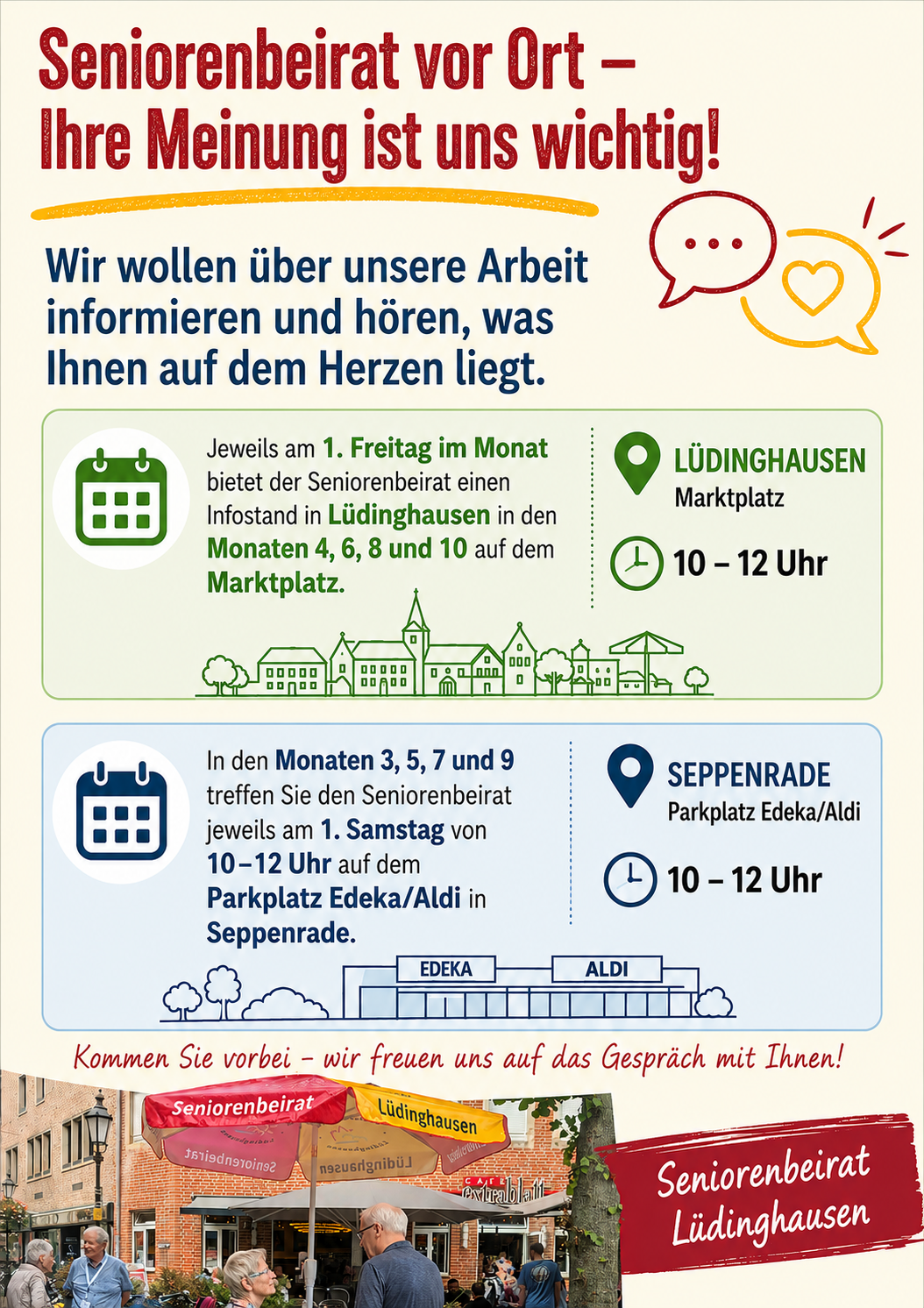 Plakat zum Marktplatzstand des SBR
